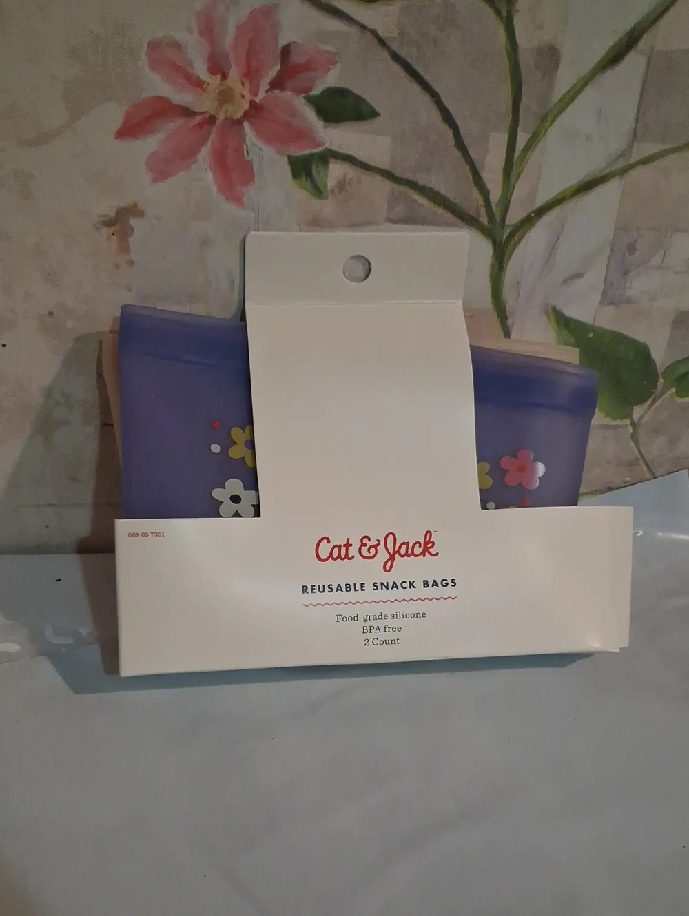 Cat and Jack Purple Reusable Silicone Snack Bags  2 Pack Nwt